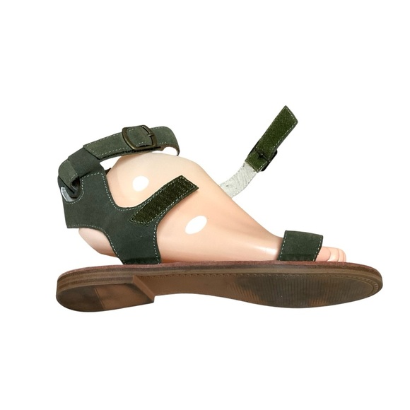 Boutique by Corkys Women's Size 10 Allison Sandals Ankle Strap Green Suede - Picture 8 of 9